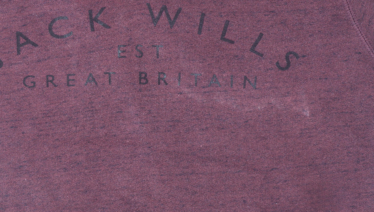 Jack Wills Womens Burgundy Hoodie UK 8 Pullover Cotton Blend Casual