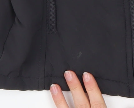 Trespass Girls Black Soft Shell Hooded Jacket 7-8 Years Waterproof Lined