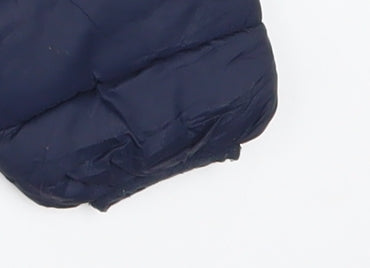 Next Boys Blue Hooded Puffer Jacket 11 Years Nylon Quilted Winter Coat