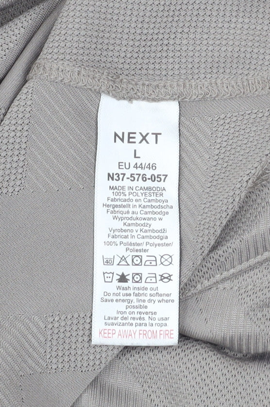 Next Men's Beige Long Sleeve Performance Workout T-Shirt L