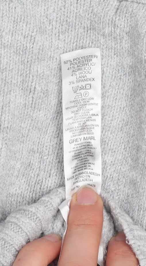 Dunnes Stores Women’s Grey V-Neck Button Knit Cardigan XS