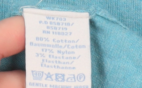 Boden Women's Blue Cotton Blend Button Coatigan Size 22