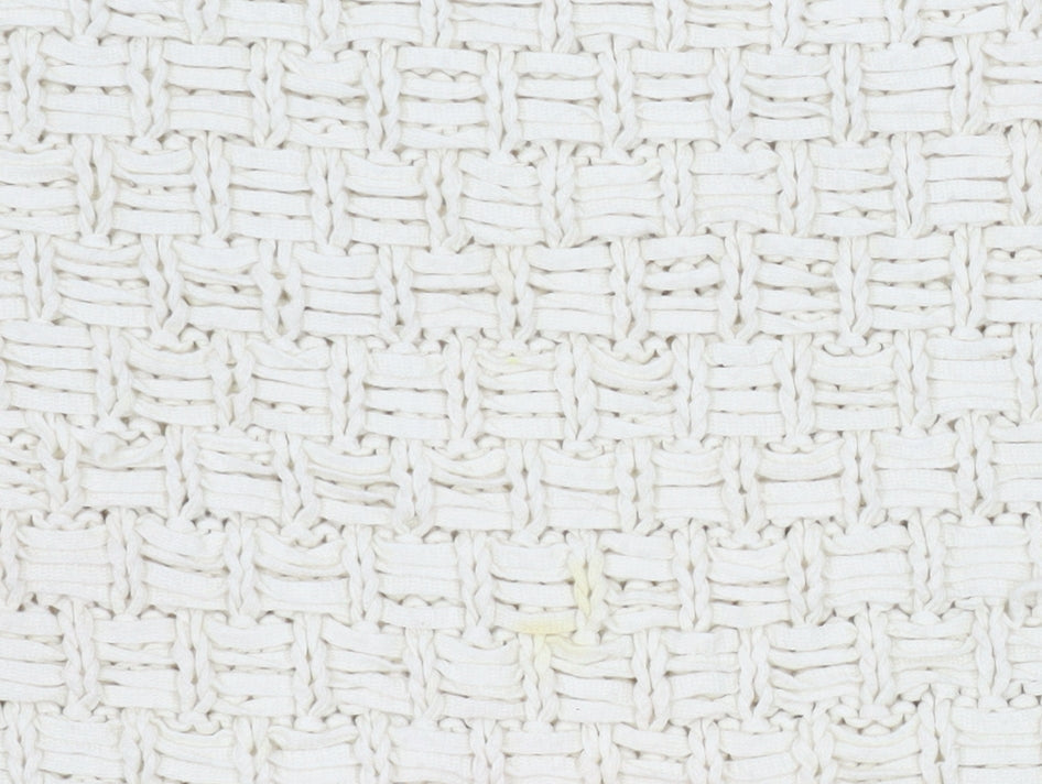 Zara Women’s Ivory Cotton Knit Pullover Jumper Size 12