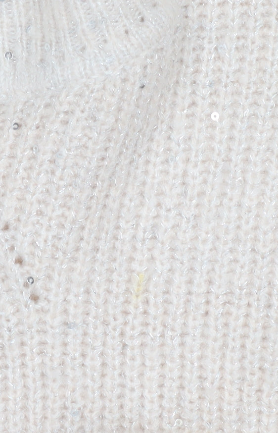 Next Women’s Beige Sequin Knit Pullover Jumper XL Relaxed Fit