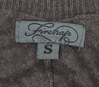 Firetrap Womens Brown V-Neck Tunic Knit Top Size S
