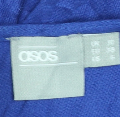 ASOS Women’s Blue Floral Embroidered Cotton Shift Dress Size 10