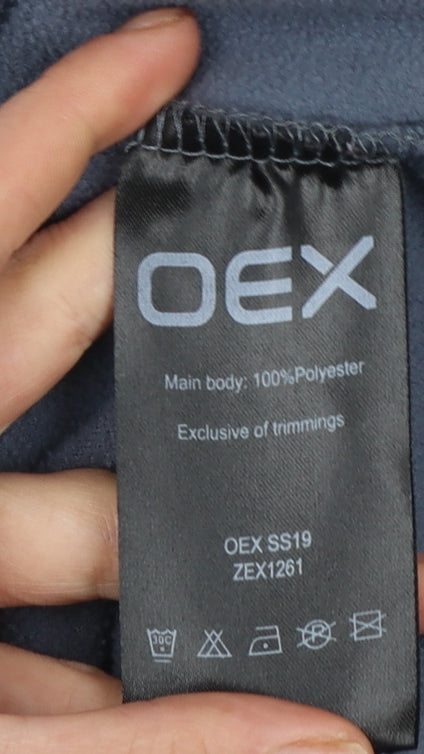 OEX Women's Blue Fleece Pullover Sweatshirt UK 8 1/2 Zip Outdoor Top