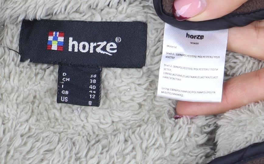 Horze Women's Beige Softshell Fleece Jacket Size 12 Zip Outdoor Warm