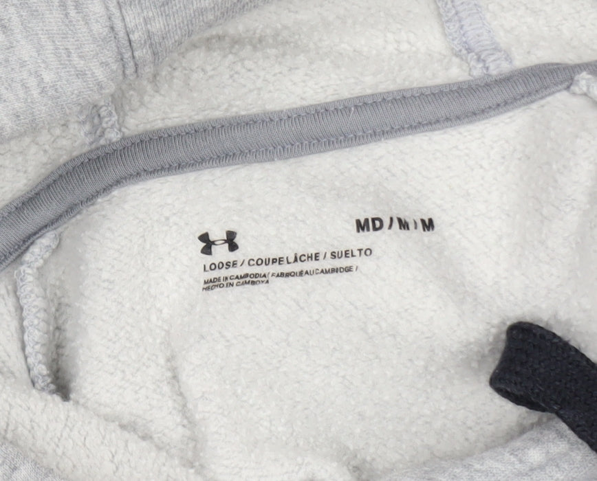 Under Armour Men's Grey Pullover Hoodie M Loose Fit Athletic Fleece