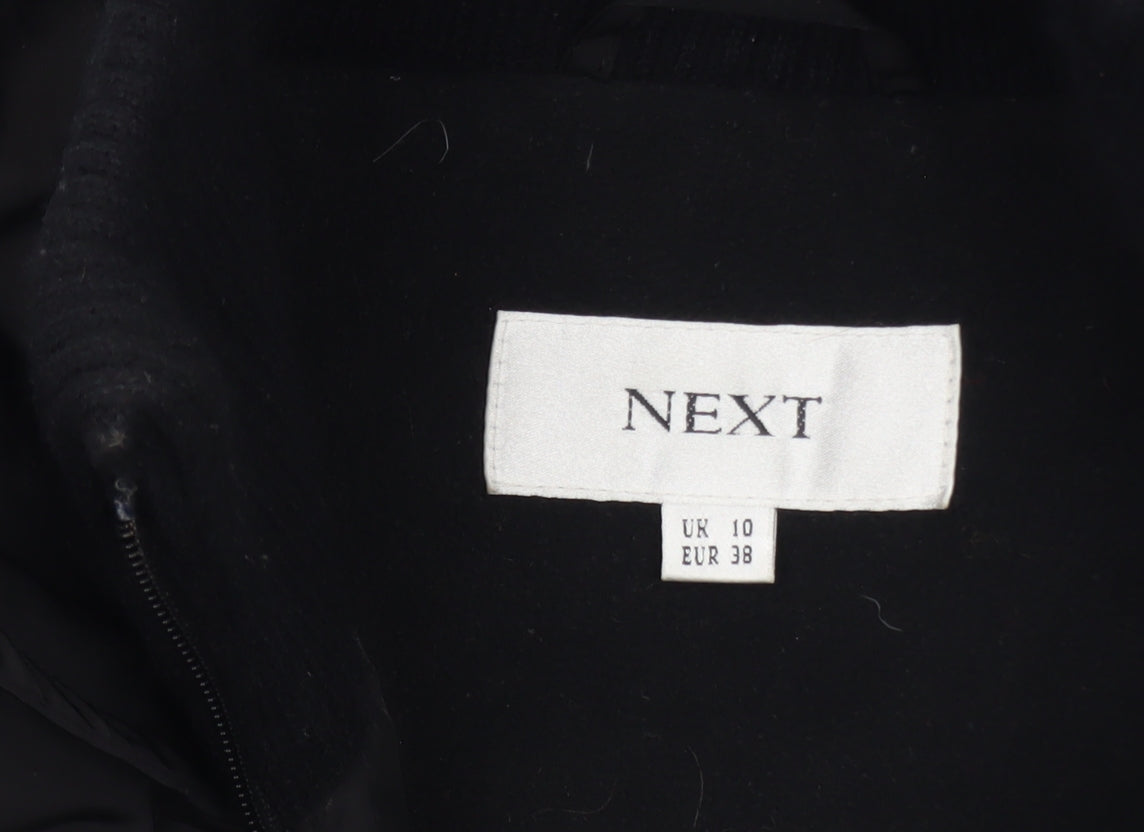 Next Womens Black Padded Puffer Waistcoat Gilet Size 10