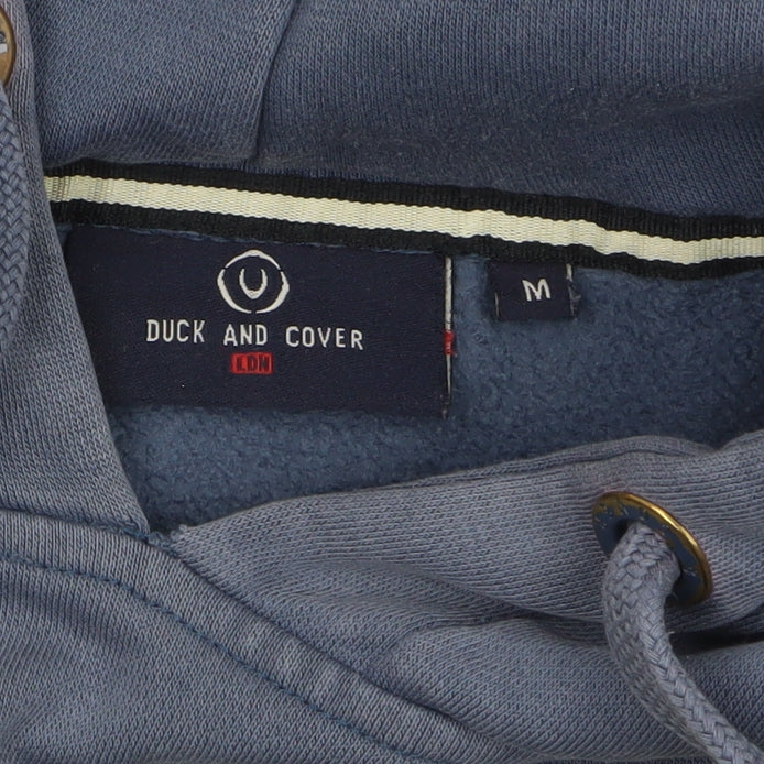 Duck and Cover Men's Blue Pullover Hoodie M Graphic Fleece Sweatshirt