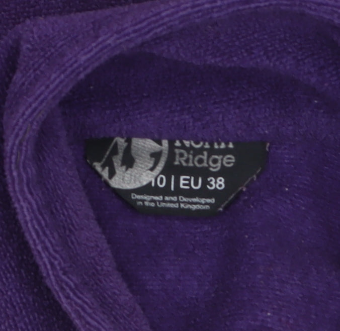 North Ridge Women's Purple Fleece 1/2 Zip Pullover Sweatshirt Size 10