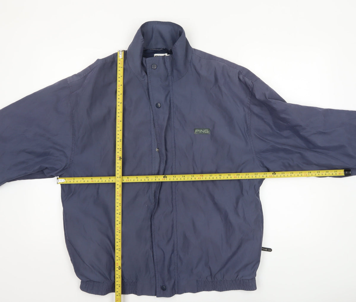 PING Men's Blue Windbreaker Jacket Size M Polyester Nylon Lightweight