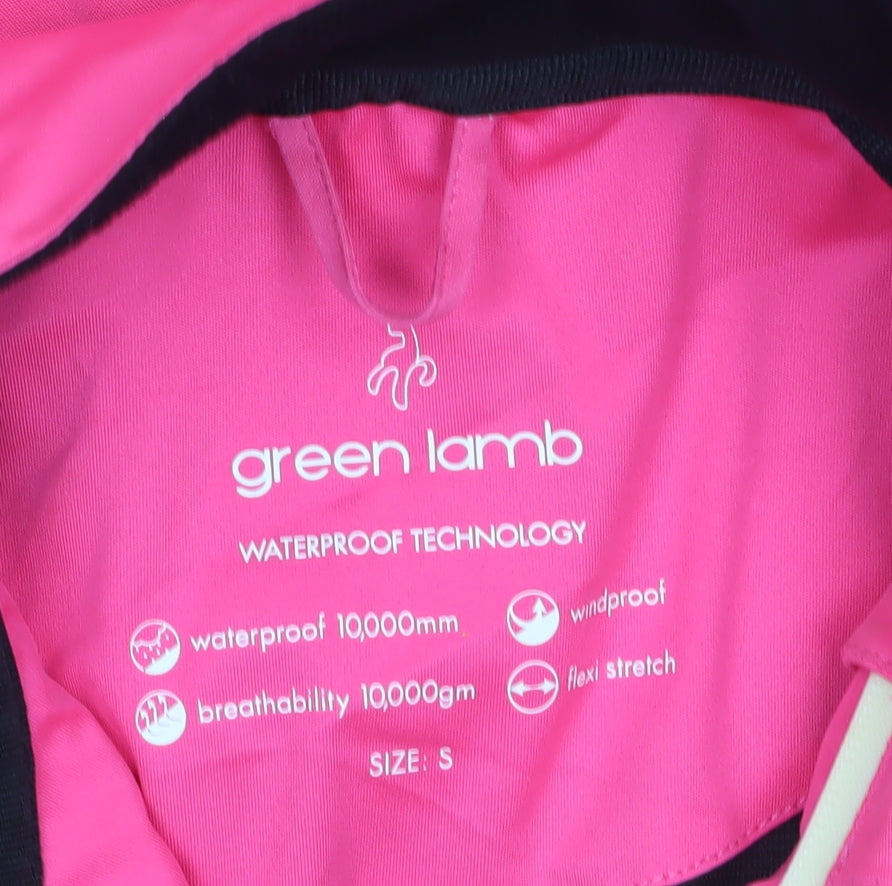 Green Lamb Women's Pink Waterproof Windbreaker Jacket S