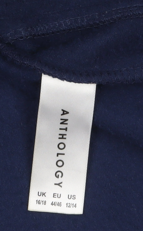 Anthology Women's Blue Fleece Full Zip Jacket Size 16/18