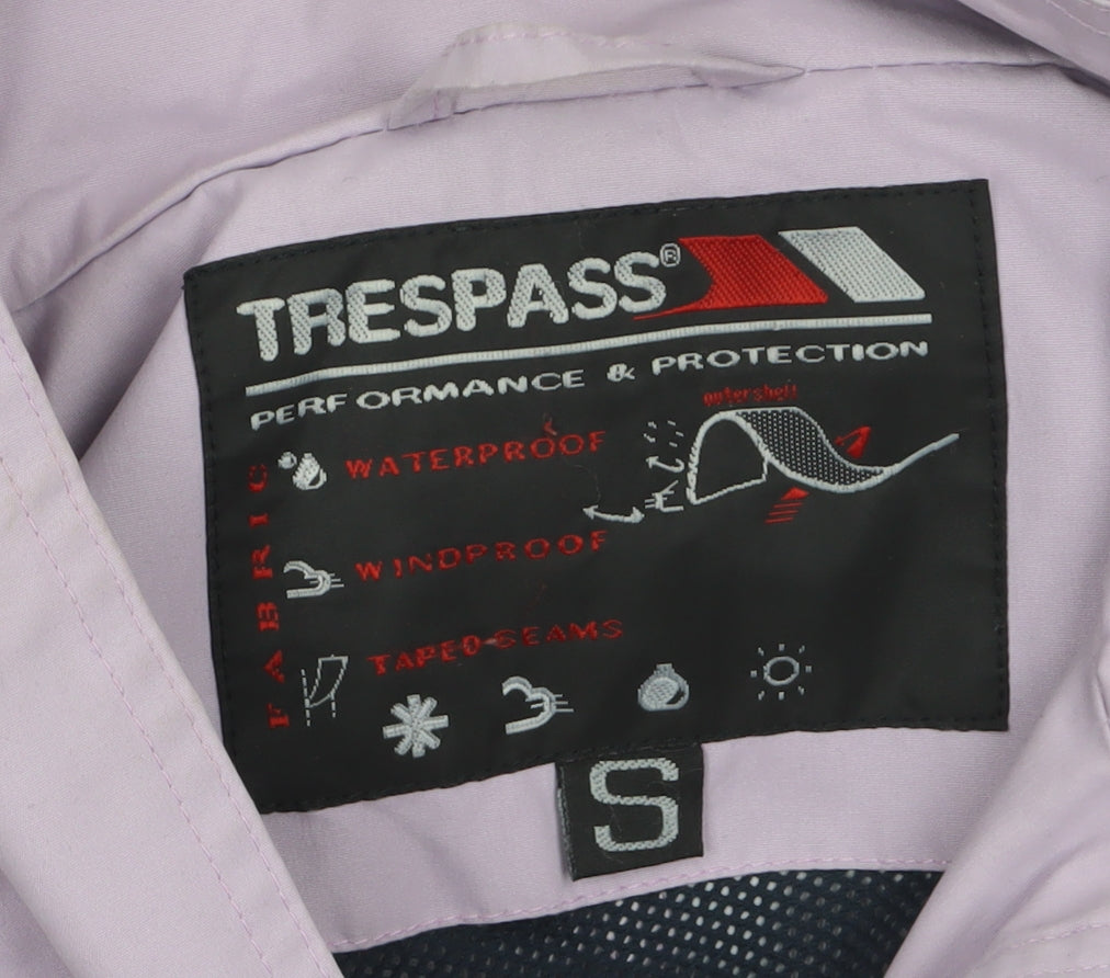 Trespass Womens Purple Waterproof Jacket Size S Windproof Outdoor Coat