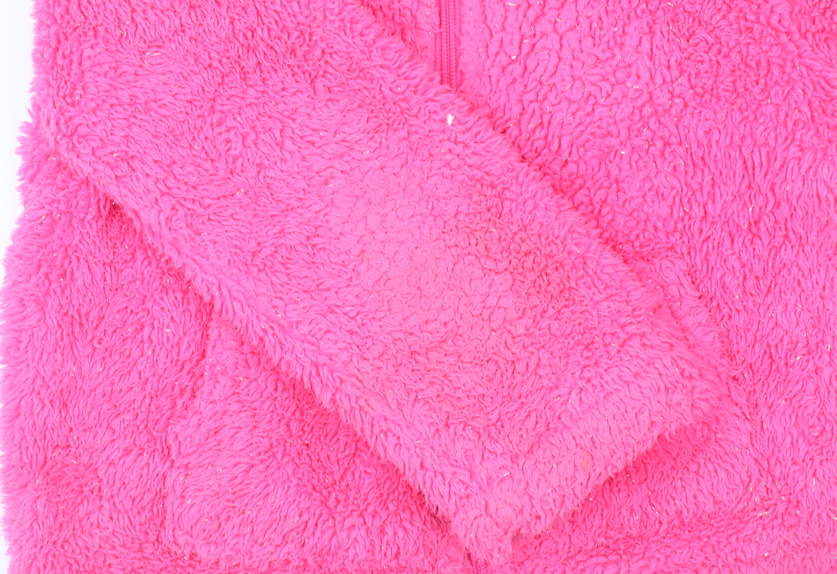 Nula Bug Girls Pink Faux Fur Full Zip Hoodie 5-6 Years