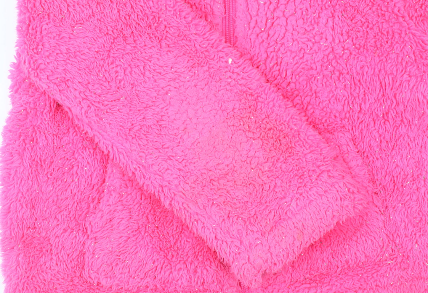 Nula Bug Girls Pink Faux Fur Full Zip Hoodie 5-6 Years