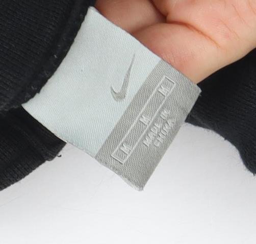 Nike Men's Black Henley Sweatshirt M Sports Fleece Pullover