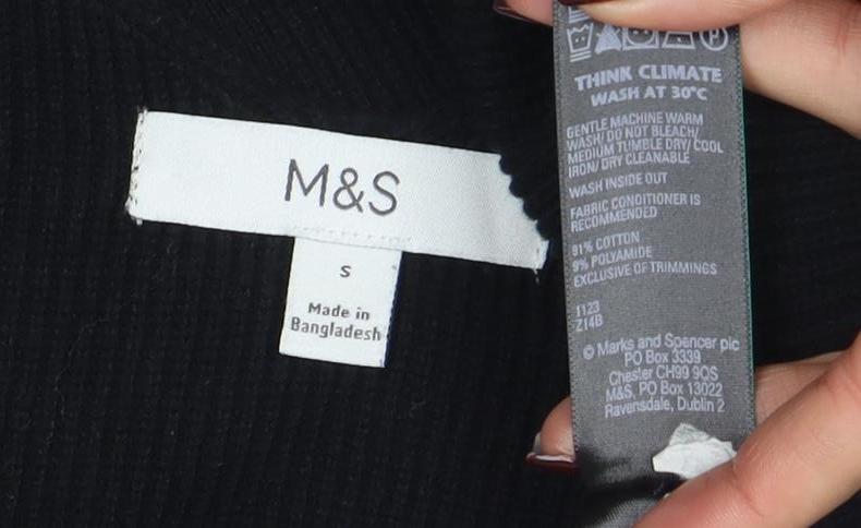 Marks & Spencer Women’s Black Sleeveless Bodycon Midi Dress Size S