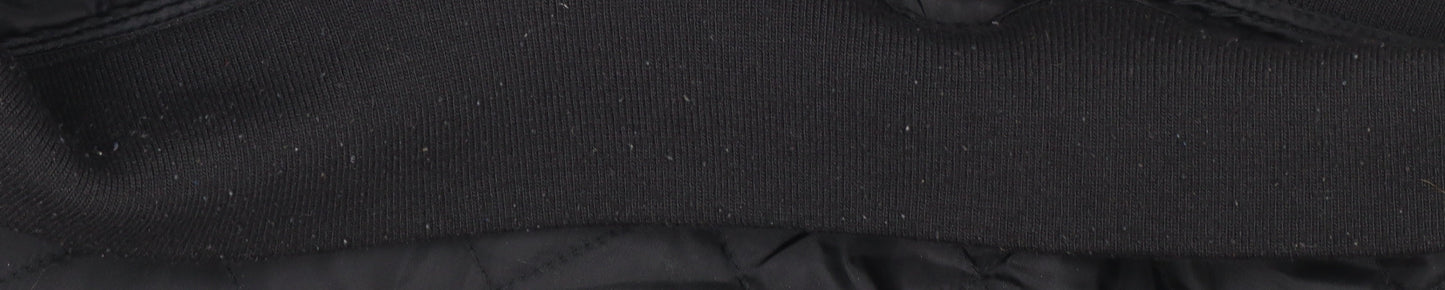 French Connection Men's Black Quilted Regular Fit Zip Jacket L