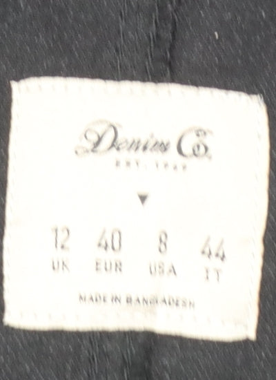 Denim Co Women’s Black Cotton Pinafore Dress Size 12