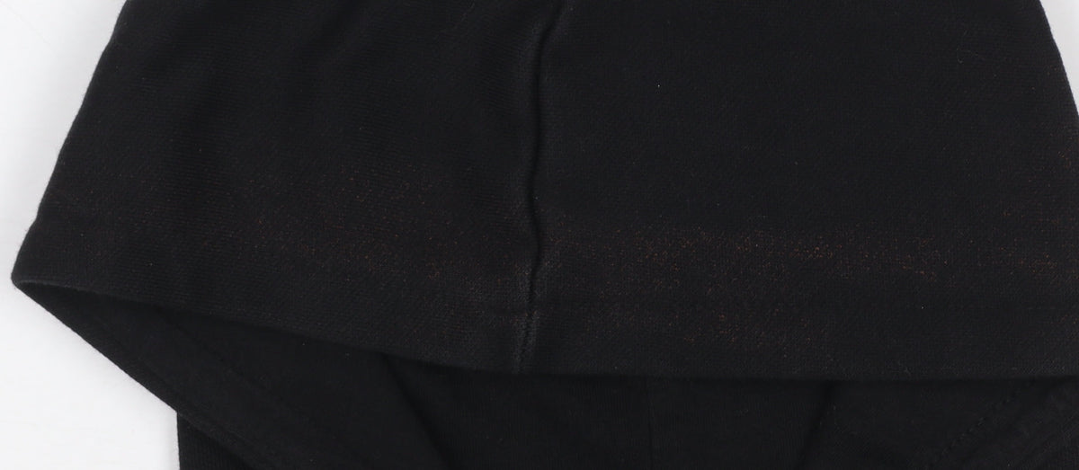 Puma Girls Black Logo Pullover Hoodie Size L Cotton Blend Fleece