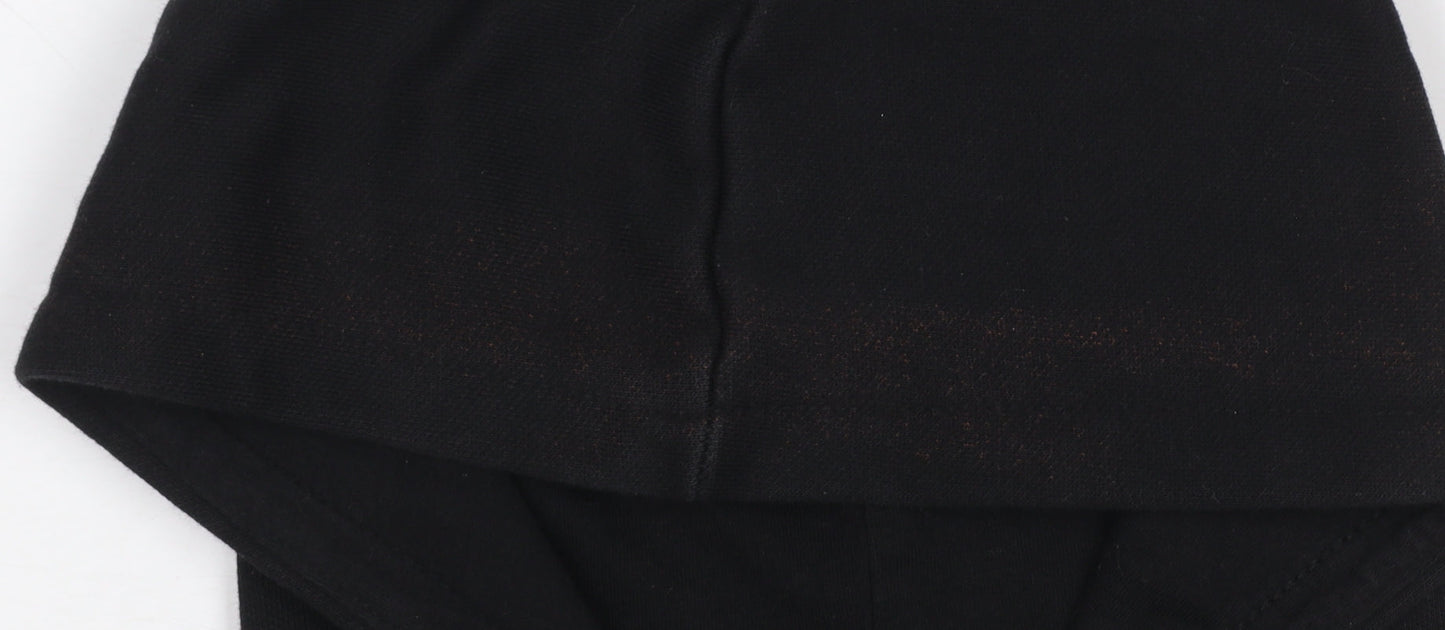 Puma Girls Black Logo Pullover Hoodie Size L Cotton Blend Fleece