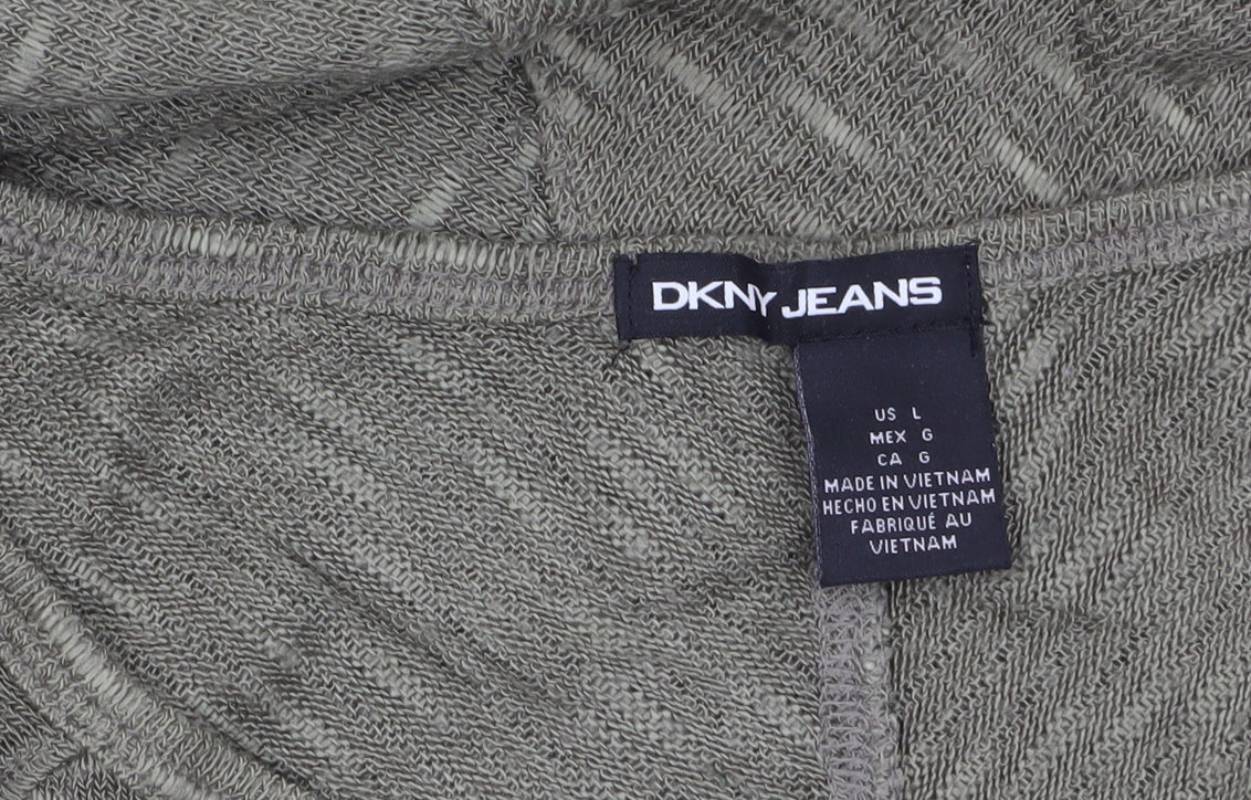 DKNY Jeans Women’s Green V-Neck Tunic Jumper Size 14