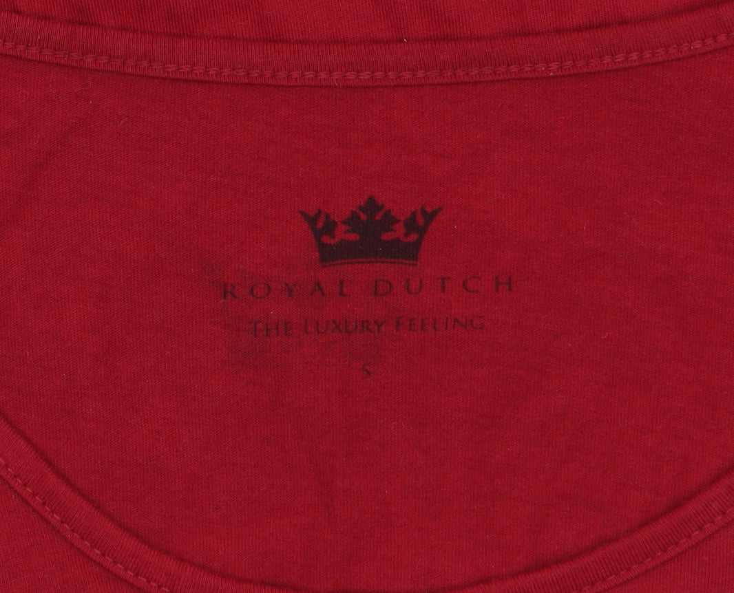 Royal Dutch Women's Red Long Sleeve Scoop Neck T-Shirt Size S