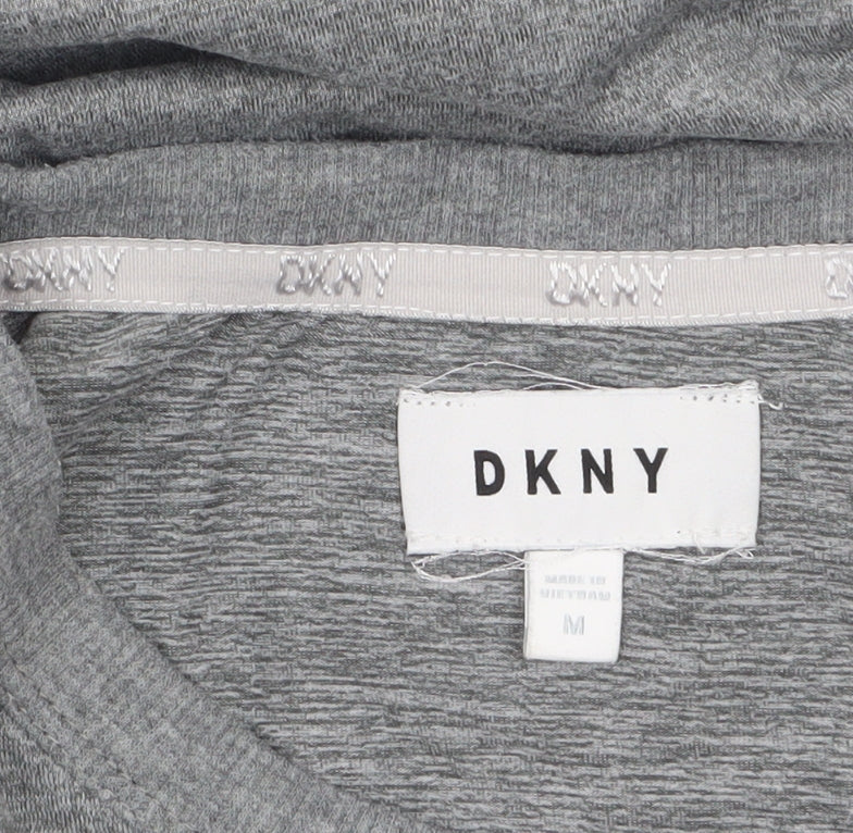 DKNY Women Grey Long Sleeve Crew Neck Jersey T-Shirt M