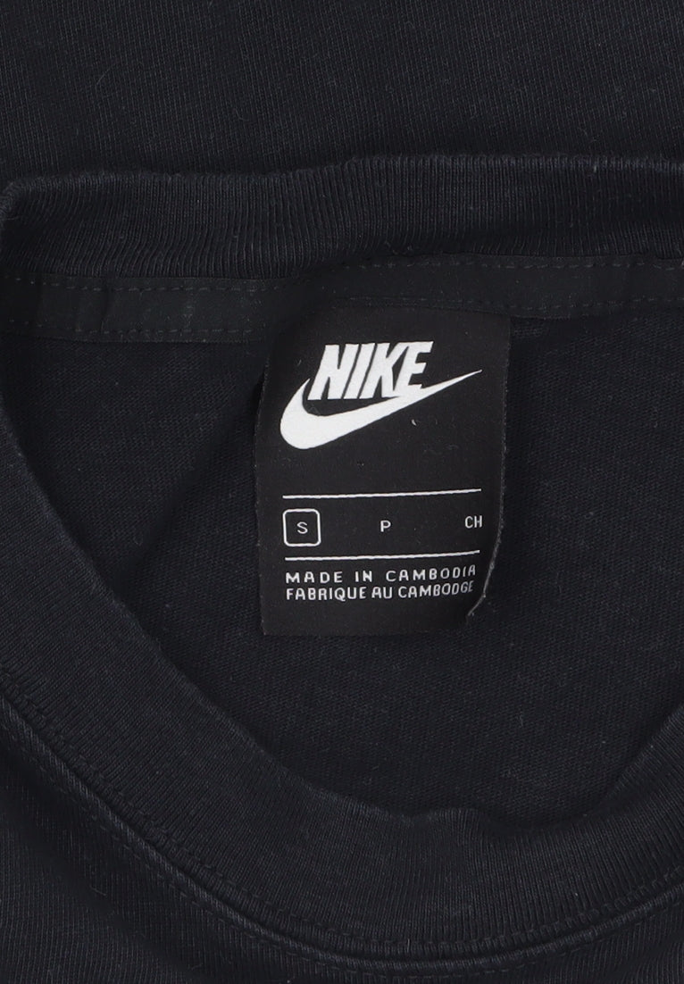 Nike Women's Black Cotton Relaxed Fit Short Sleeve T-Shirt S