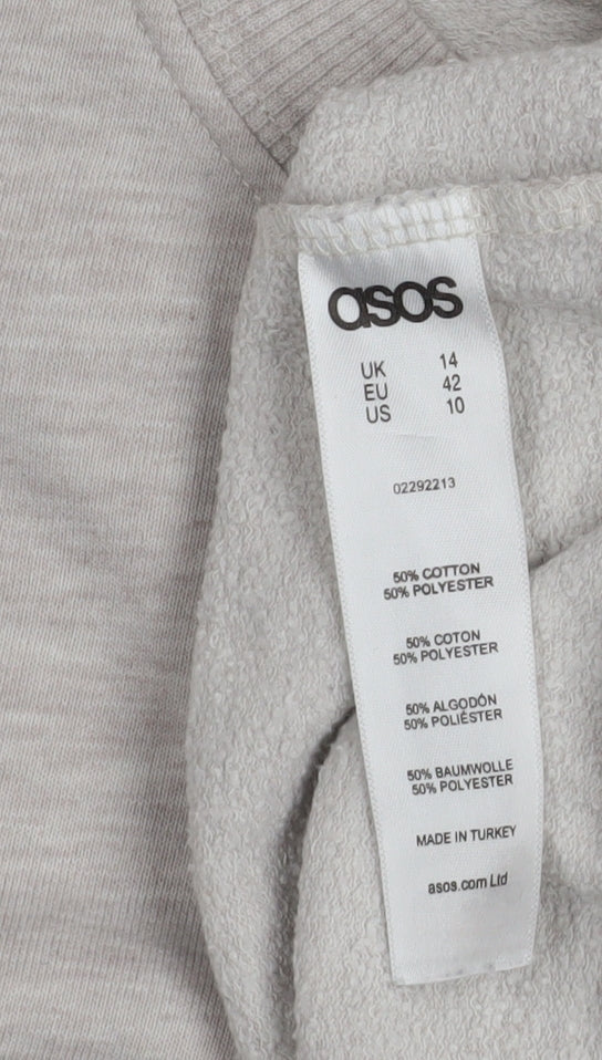 ASOS Women’s Beige Crew Neck Pullover Sweatshirt Size 14