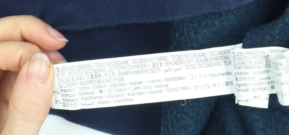 Zara Men's Blue 1/4 Zip Fleece Sweatshirt Size S