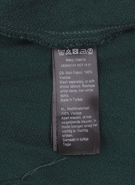Monsoon Women’s Green Viscose Tunic Blouse Size 12