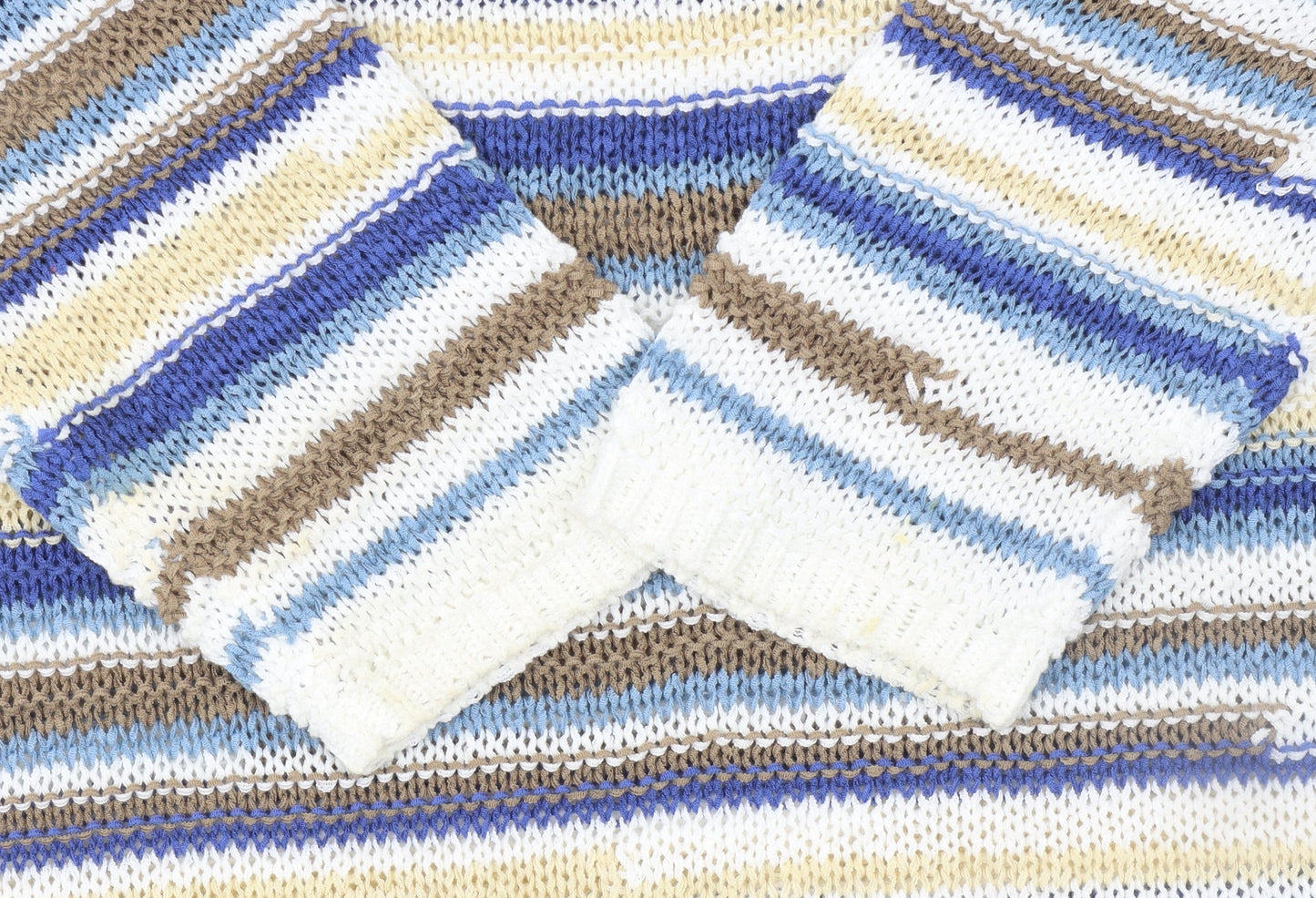 Anonymous Women’s Multicoloured Striped Knit Jumper Size S