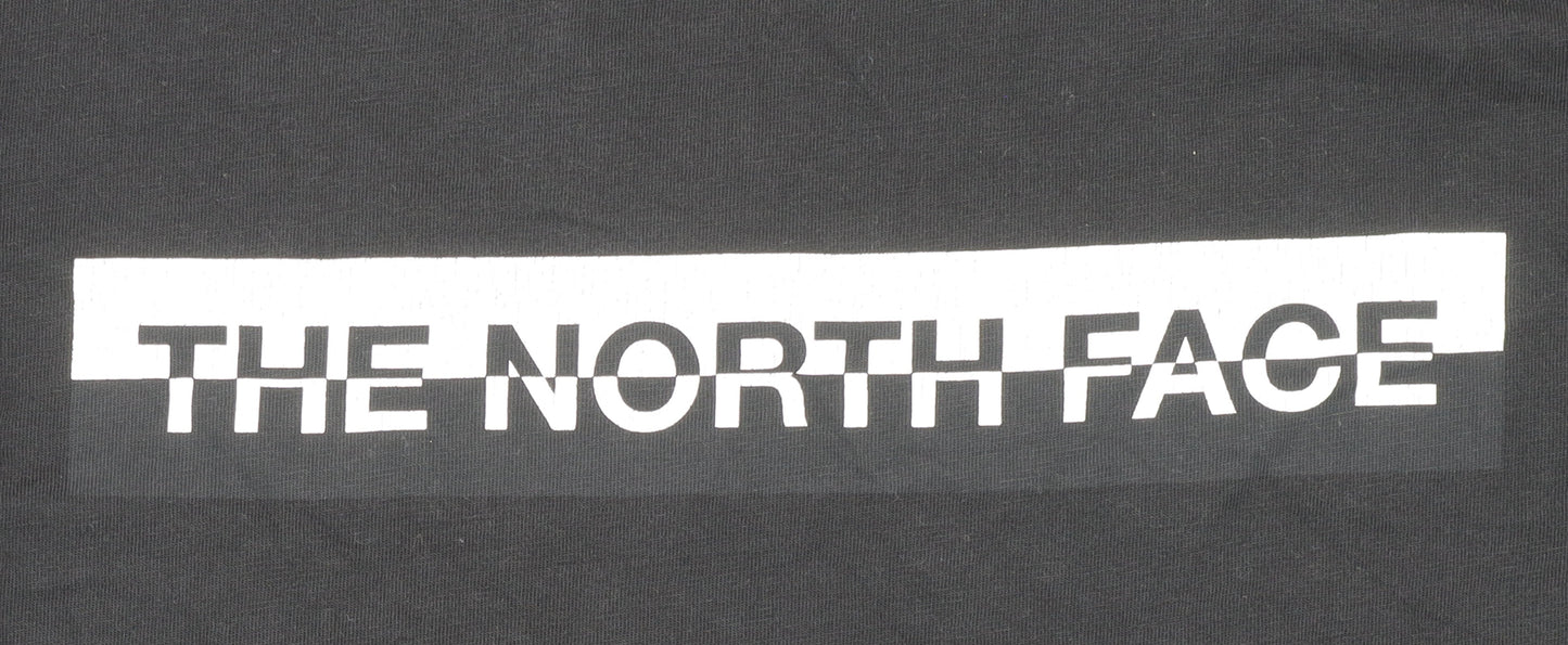 The North Face Men's Black Long Sleeve Cotton Logo T-Shirt Size M