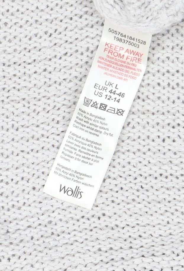 Wallis Women Ivory Short Sleeve Knit Pullover Jumper L