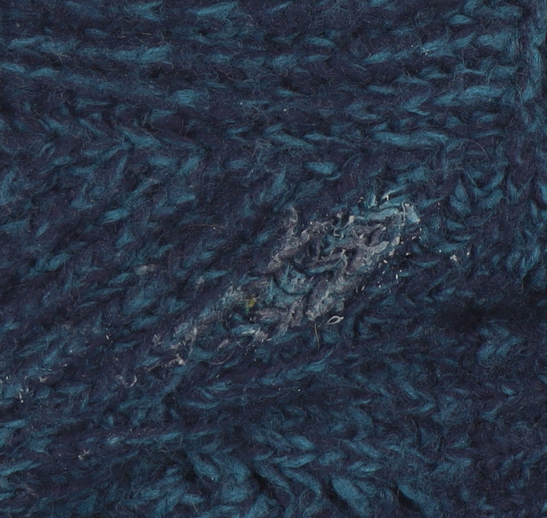 AND/OR Womens Blue Chunky-Knit Wool Blend Jumper Size 8