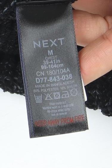Next Men's Black Chunky Knit Crew Neck Pullover Jumper M