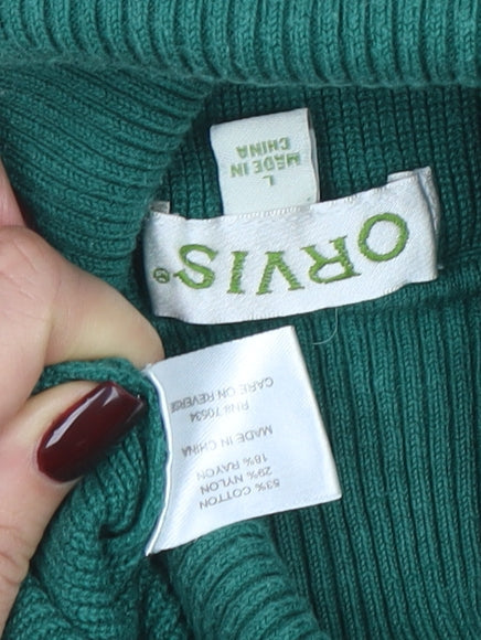 Oasis Women’s Green Roll Neck Long Sleeve Knit Jumper Size L