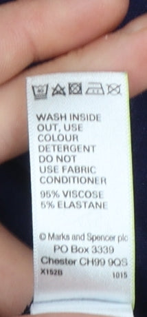 Marks & Spencer Women’s Blue Sleeveless Viscose Tank Dress Size 14