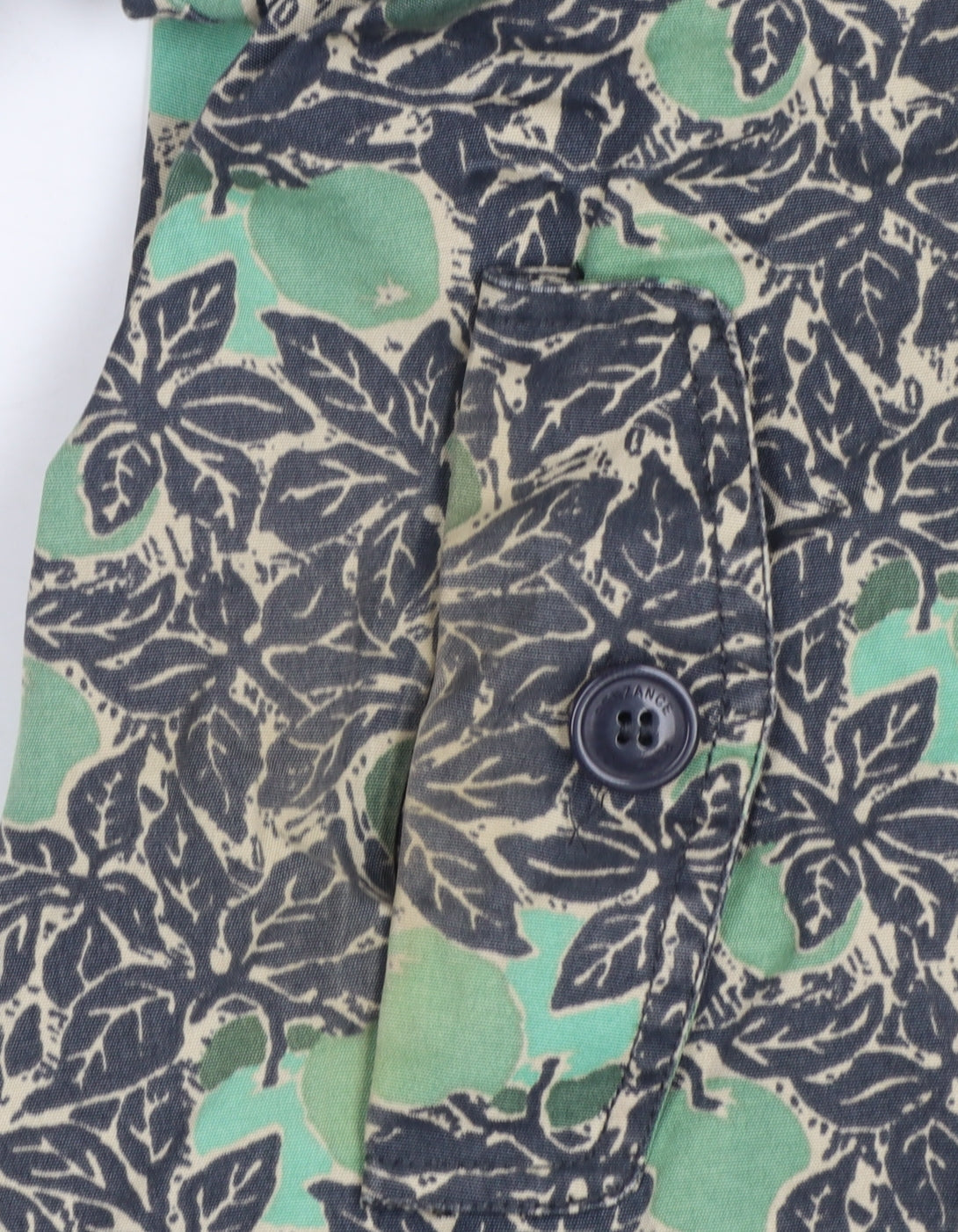 Tin Cloth Womens Green Floral Organic Cotton Hooded Rain Coat Size 18