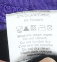 BAM Women's Black Purple 1/2 Zip Sweatshirt Size 8 Organic Cotton Blend