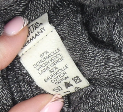 Tutta Natura Women's Grey Wool Blend Striped Jacket XL