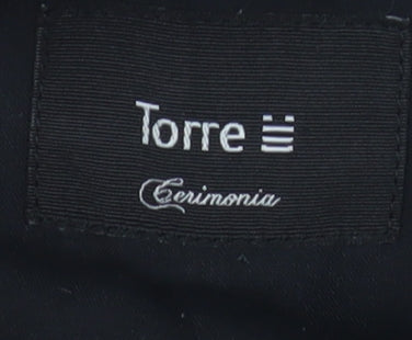Torre Cerimonia Men's Grey Wool Blend Dress Pants Size 34L