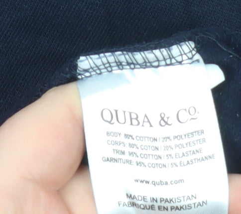 Quba & Co. Women's Blue Shift Sweater Dress Size 10 Long Sleeve Casual