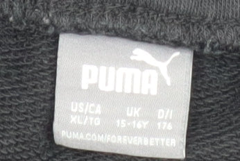 Puma Teens Black XL Sweat Shorts Gym & Training Activewear