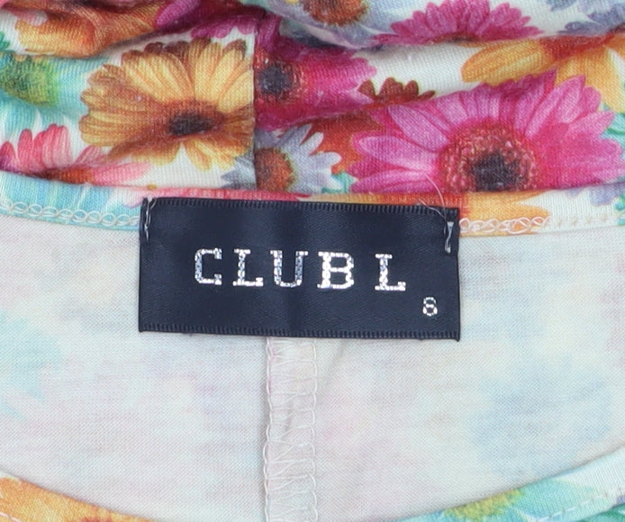 Club L Women’s Multicoloured Floral Shift Dress Size 8