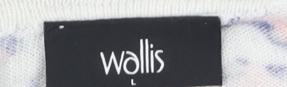 Wallis Women’s Multicoloured Leopard Knit Jumper L 3/4 Sleeve Pullover